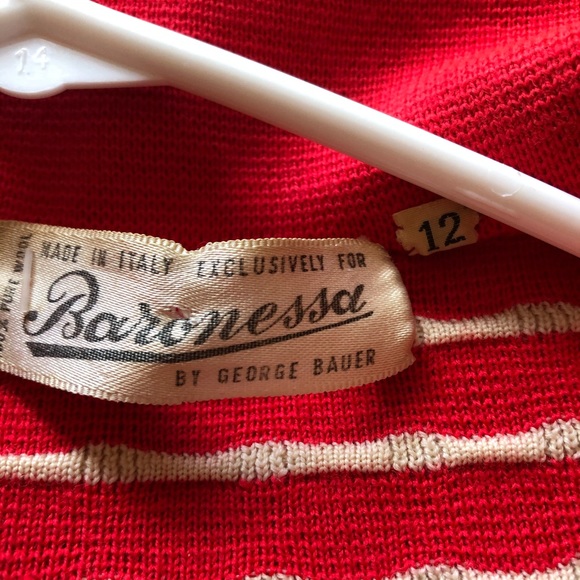 Vintage wool Italian red coat - Picture 5 of 9